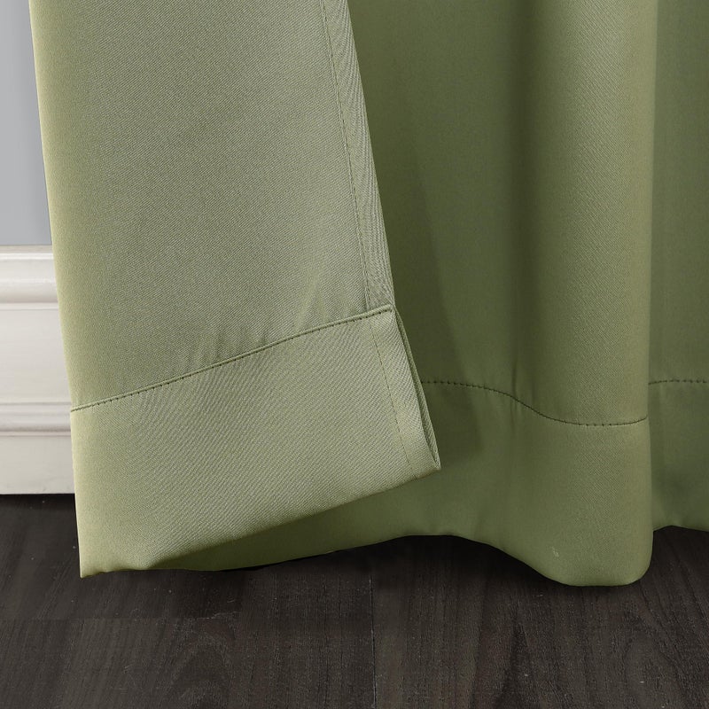 Sun Zero Easton Energy Saving Blackout Tab Top Curtain Panel, 40" x 63", Sage Green - Image 4